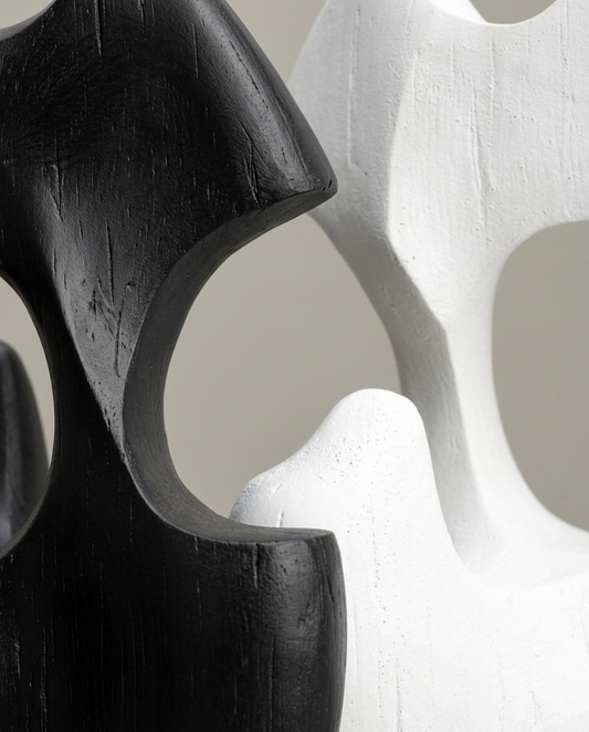 Abstract Sculptures, close-up detail showing texture and material
