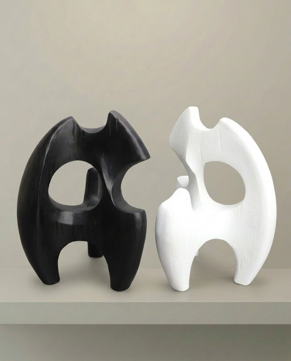 Abstract Sculptures, elevated angle view