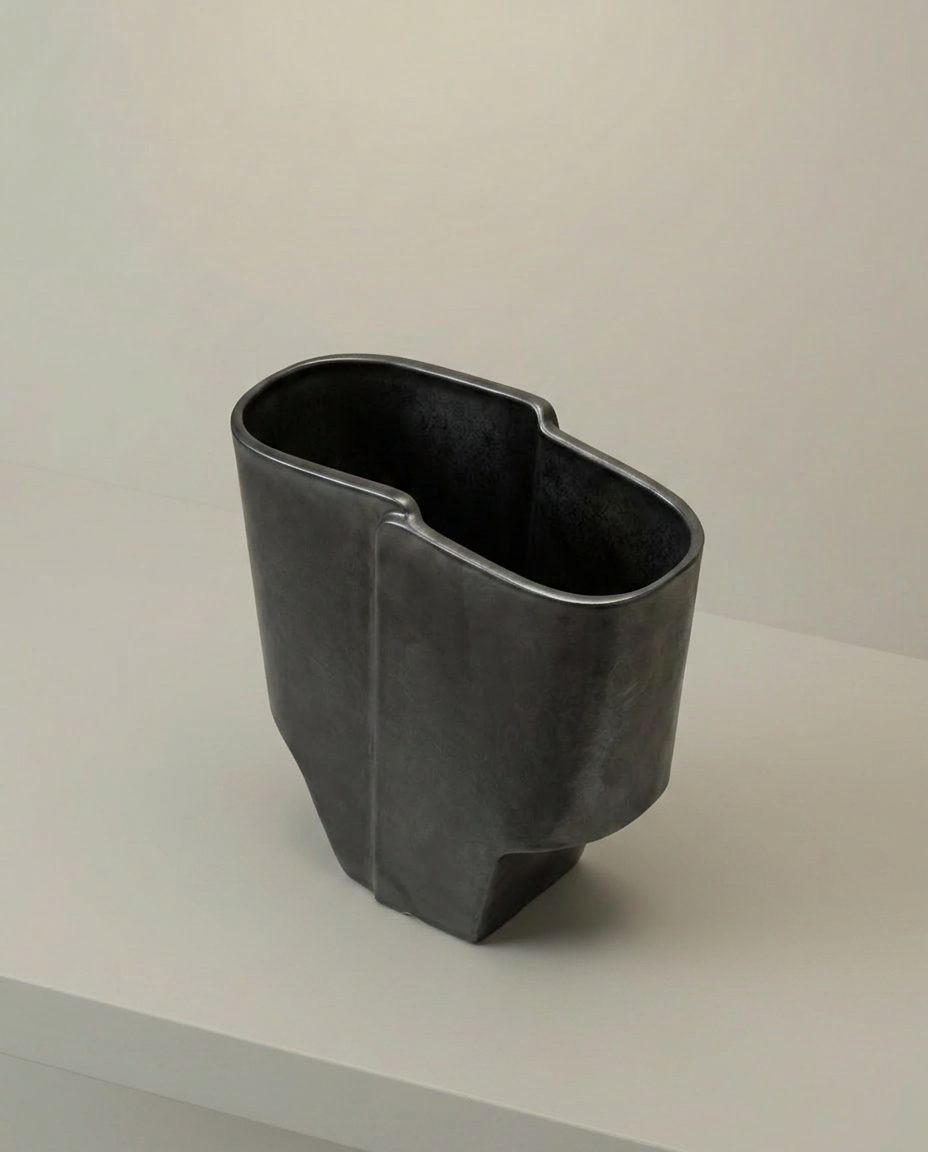 Angled Arch Vase, elevated angle view