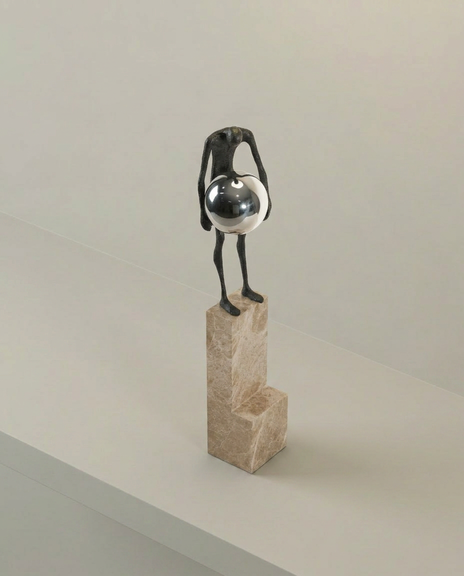 Atlas Sculpture, elevated angle view