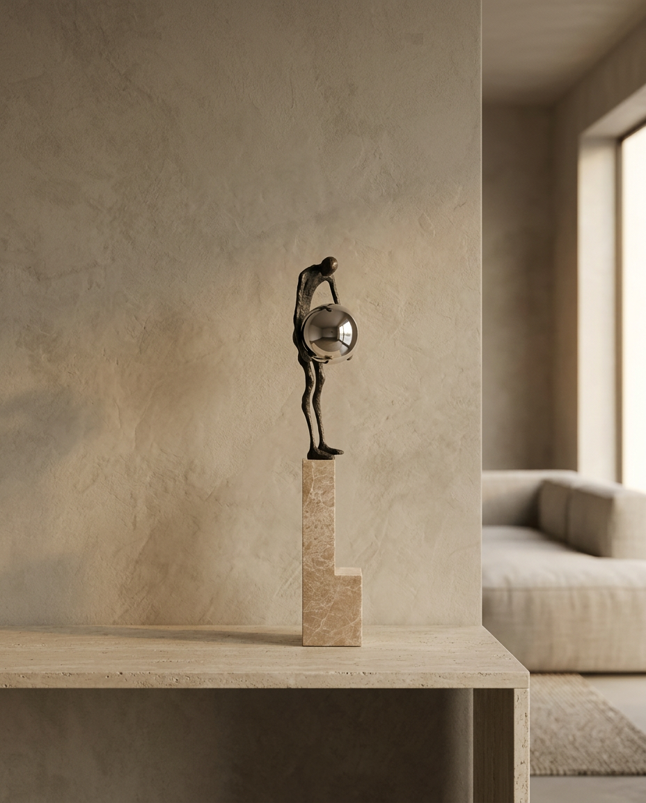 Atlas Sculpture, styled in a real interior setting