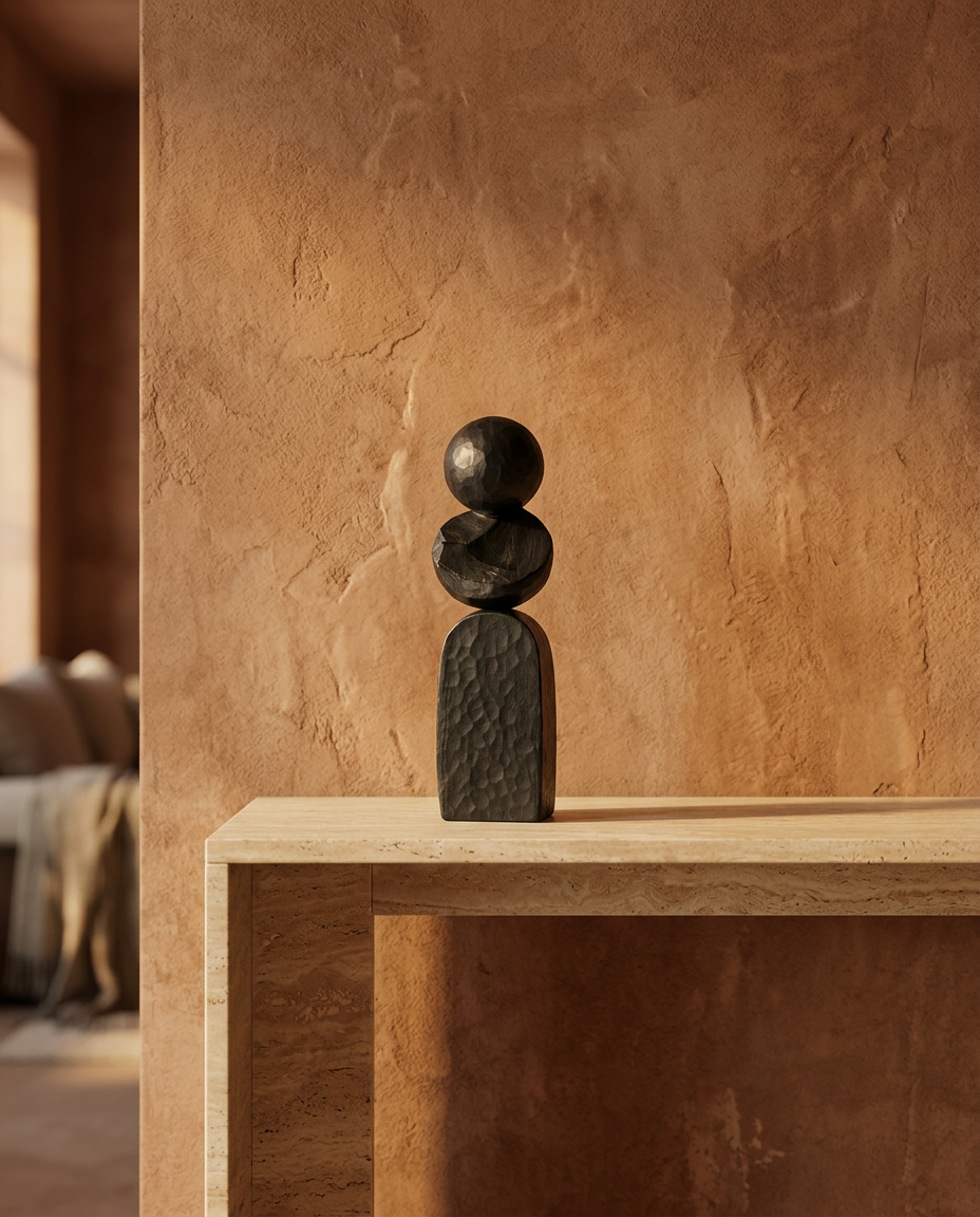 Balance Stack Sculpture, Short, styled in a real interior setting