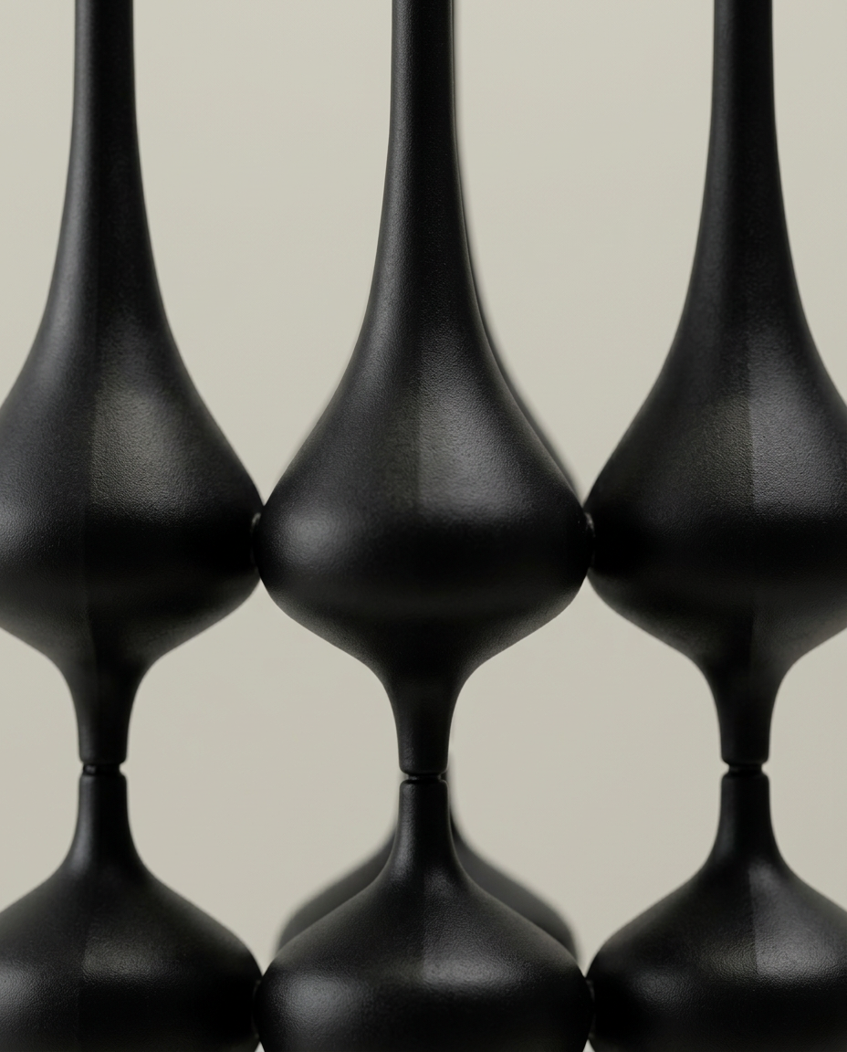 Black Spire Sculpture, close-up detail showing texture and material