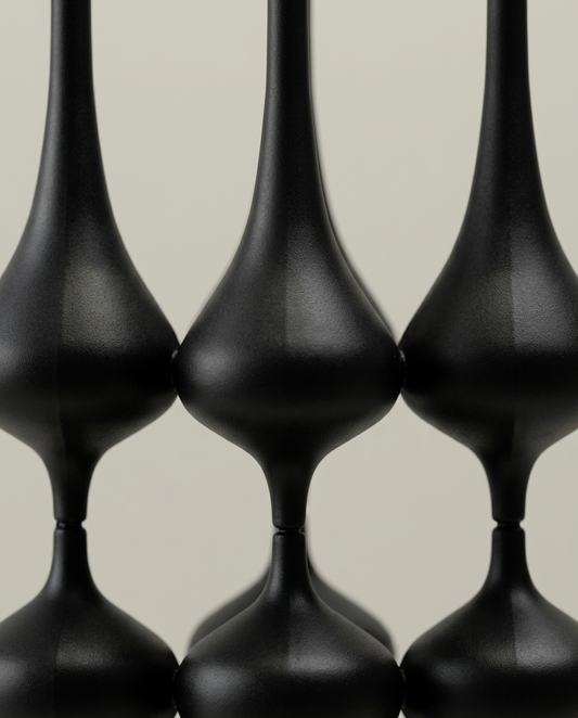Black Spire Sculpture, close-up detail showing texture and material