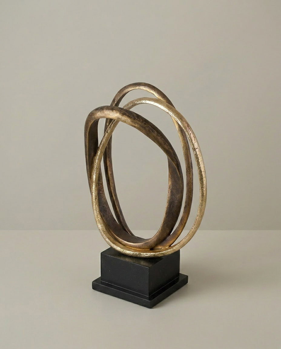Brass Ring Sculpture, elevated angle view
