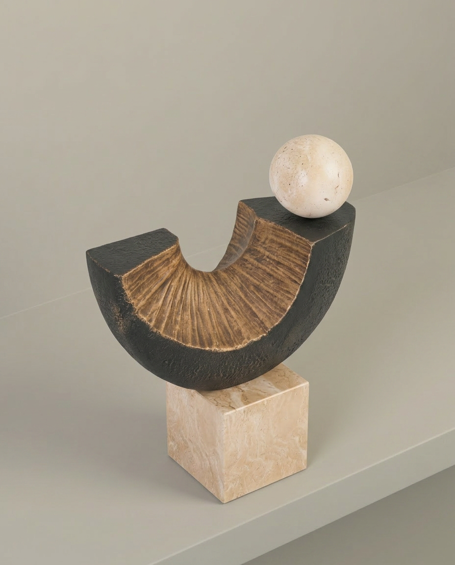 Bruni Balance Sculpture, elevated angle view