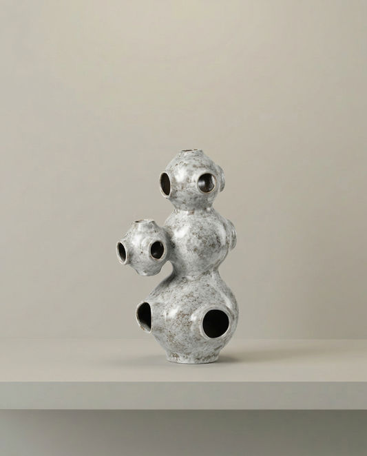 Cluster Bubble Vase, front view on neutral background