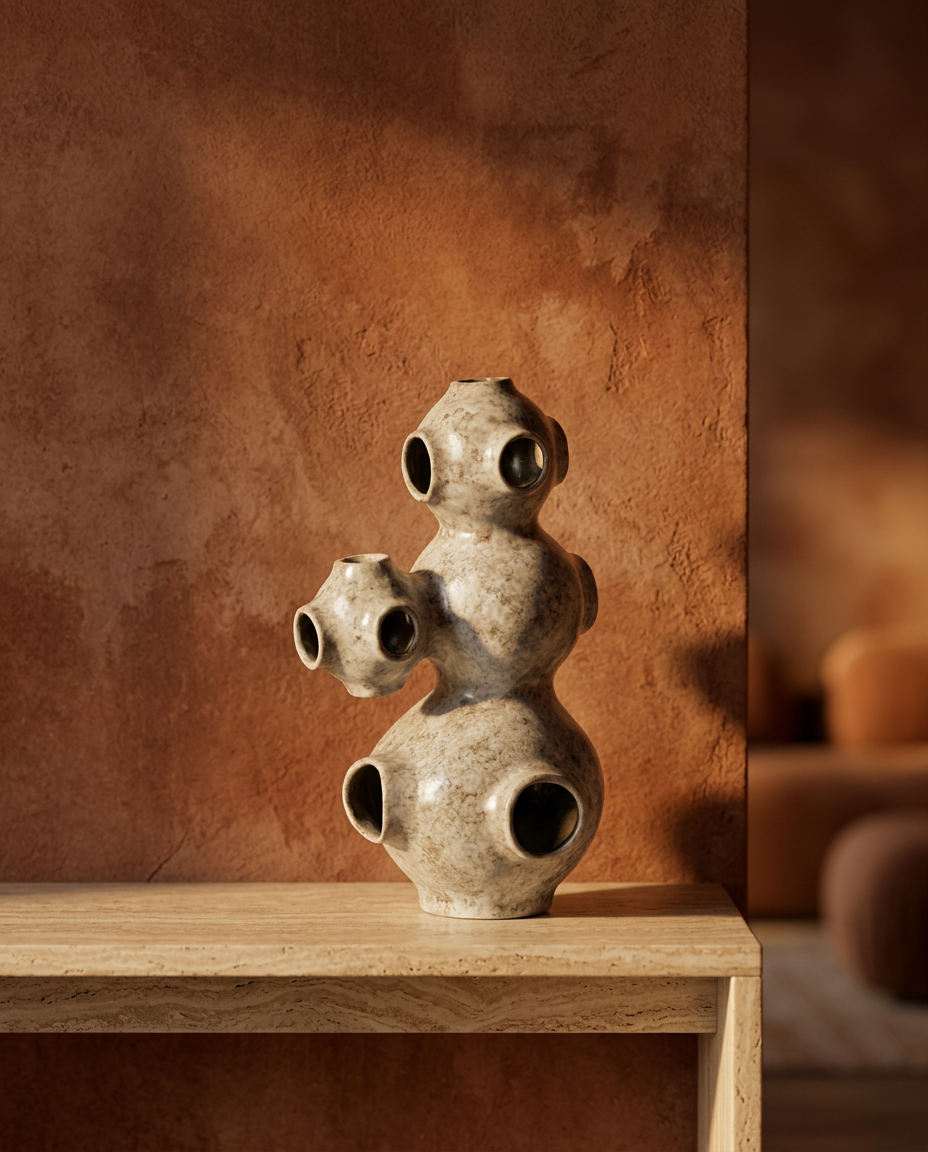 Cluster Bubble Vase, styled in a real interior setting