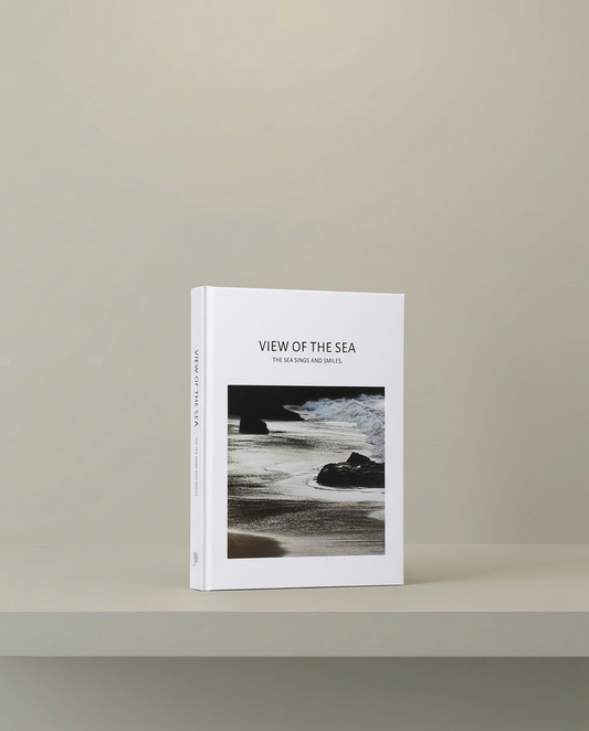 Coastal View Book, front view on neutral background