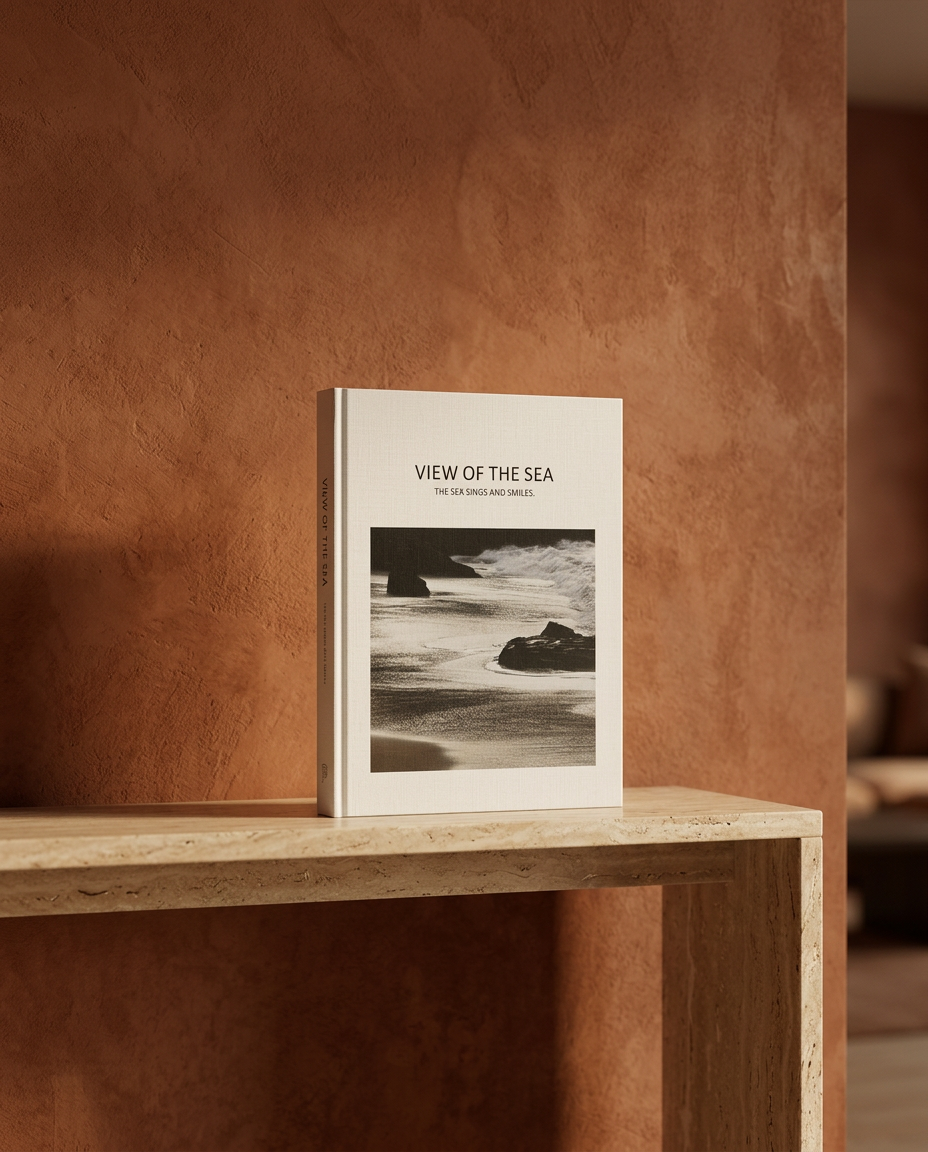 Coastal View Book, styled in a real interior setting