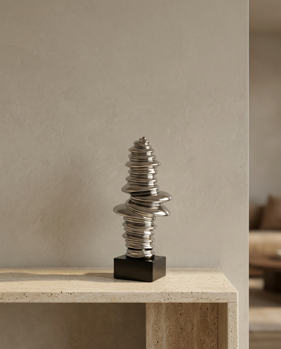 Coil Sculpture, styled in a real interior setting