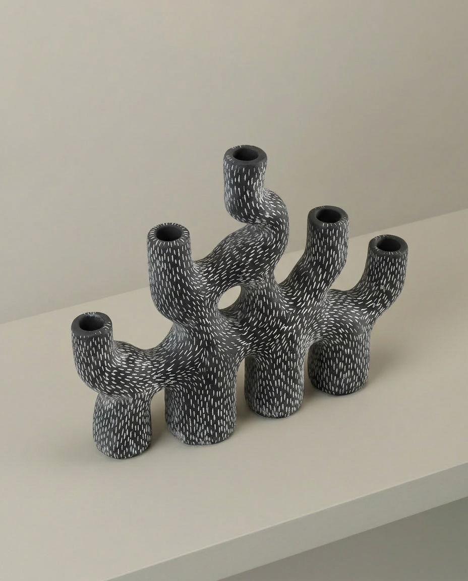 Coral Candle Holder, elevated angle view