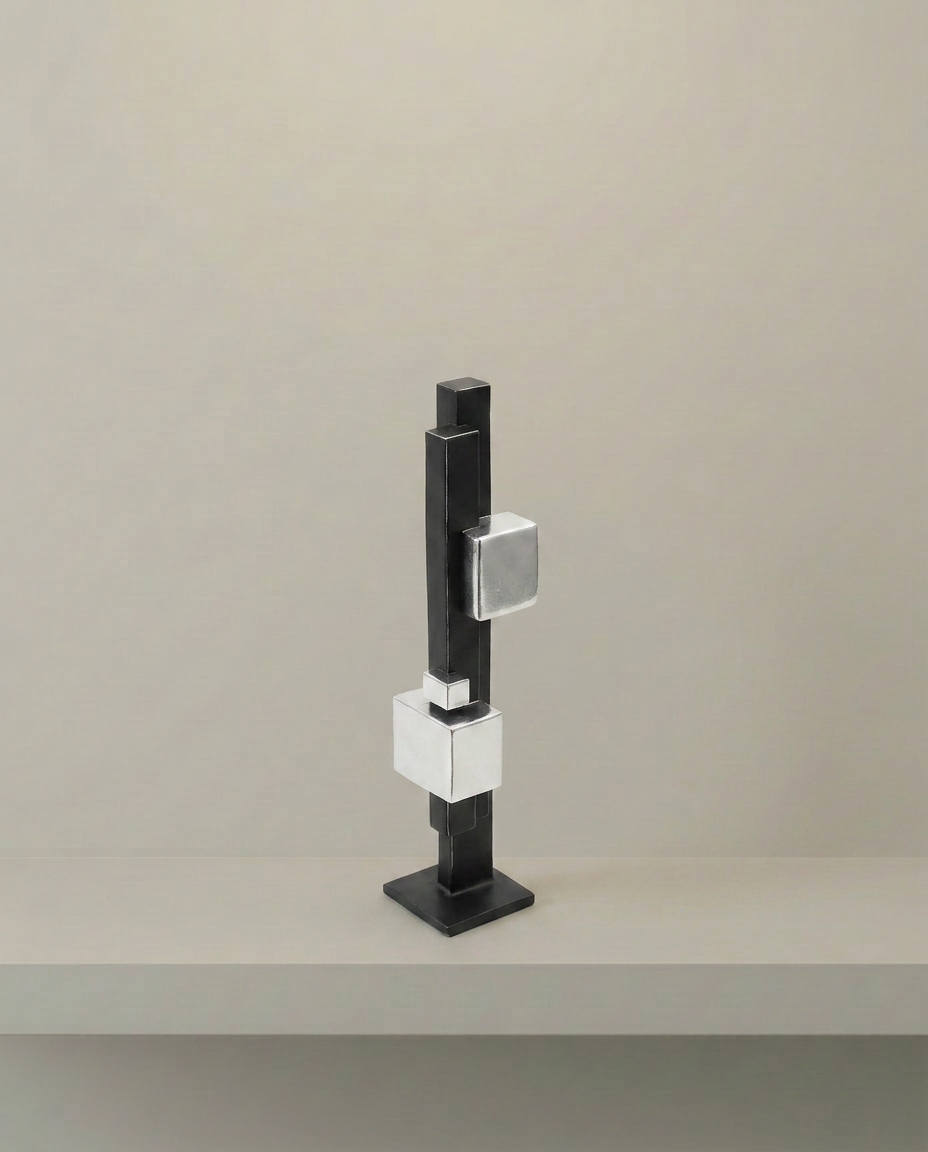 Cube Tower Sculpture, elevated angle view