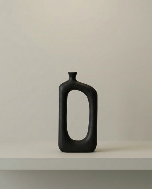Cut Arch Vase, front view on neutral background