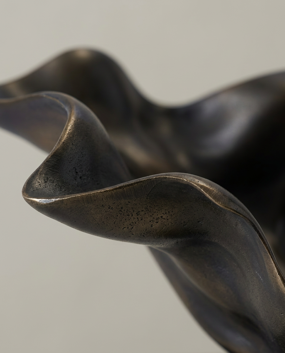 Dark Wing Sculpture, close-up detail showing texture and material