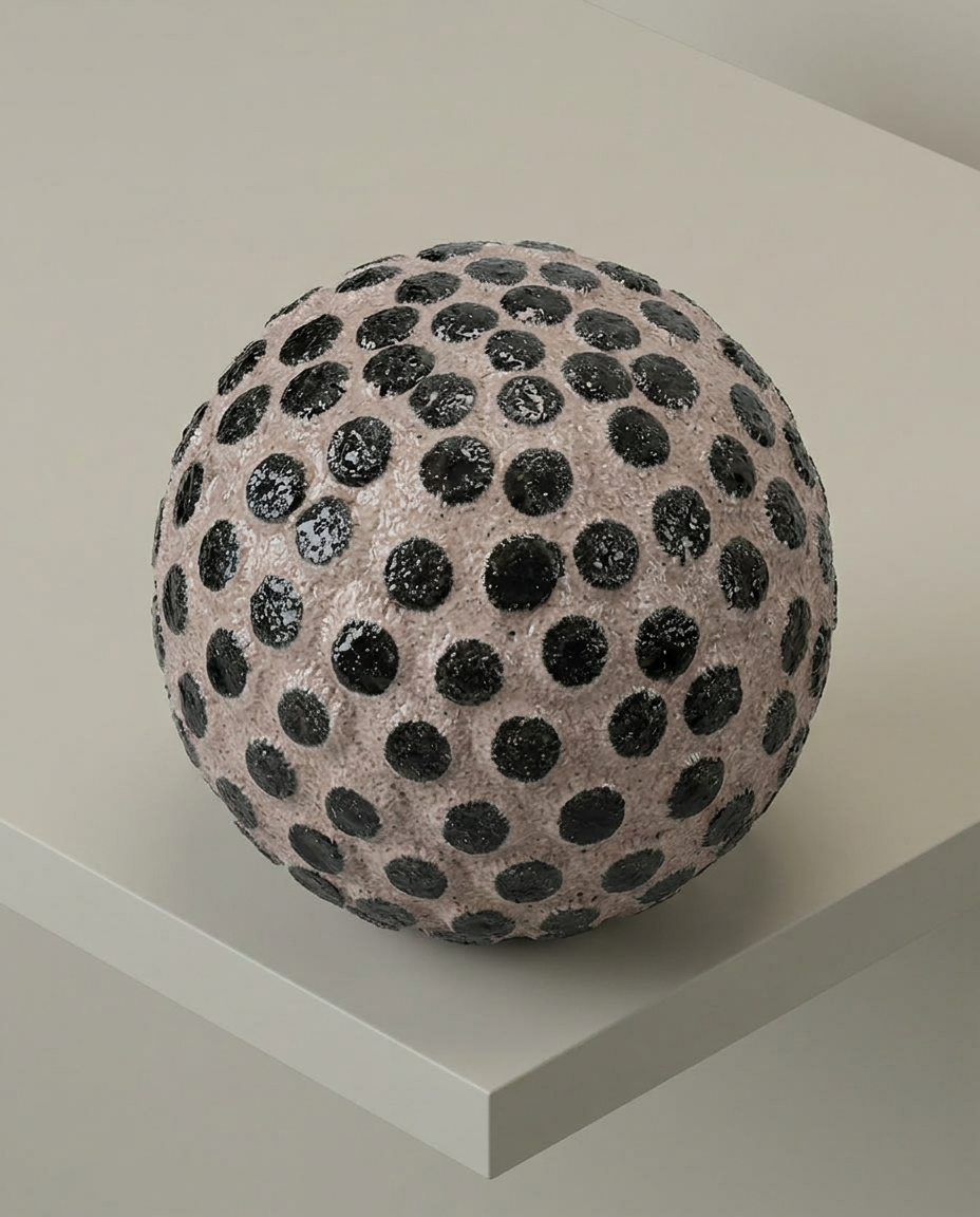 Dimple Sphere, Large, elevated angle view