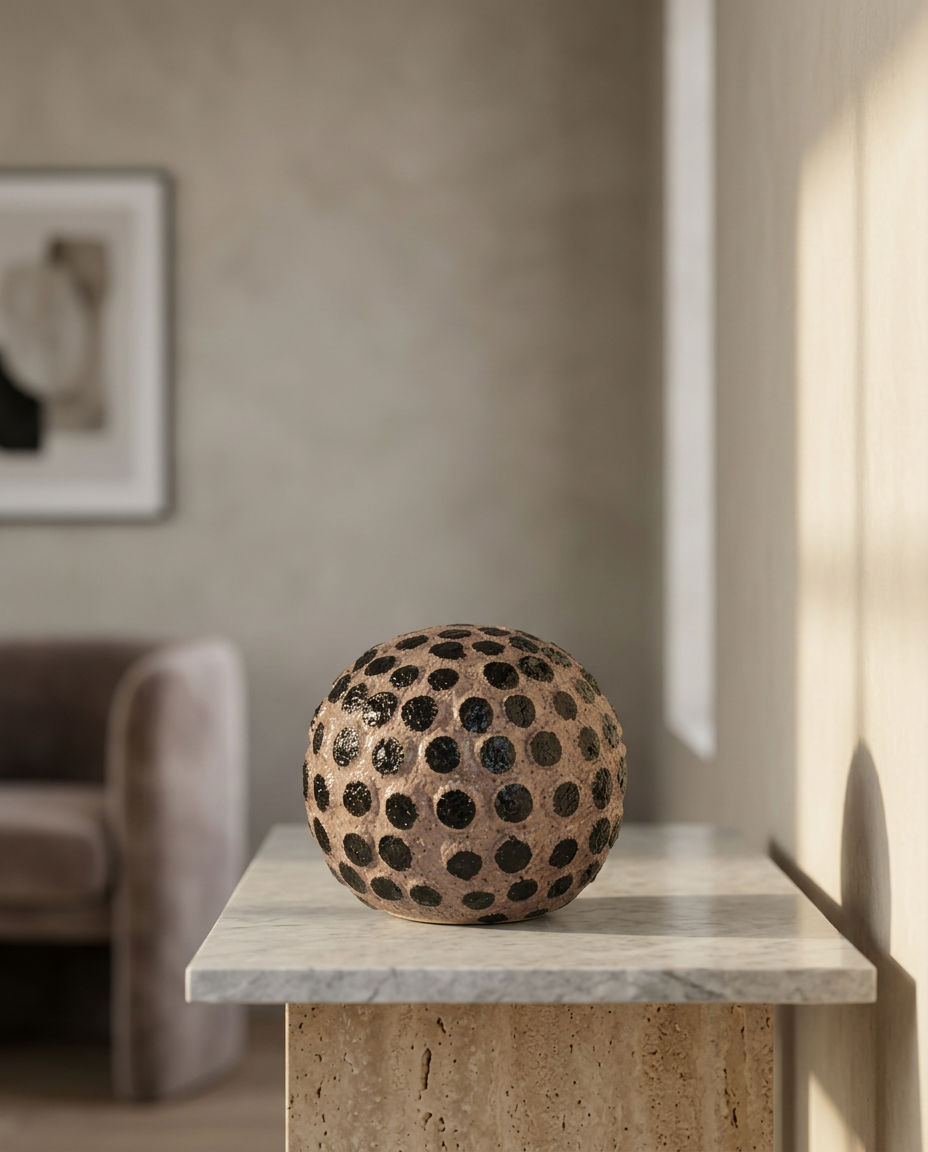 Dimple Sphere, styled in a real interior setting