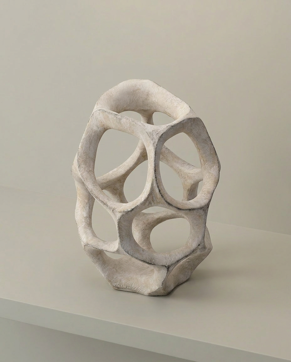 Faceted Tower Sculpture, elevated angle view