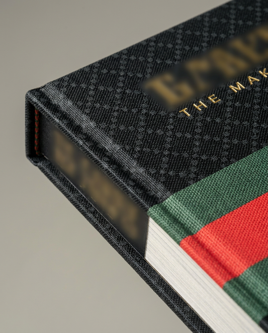 Heritage Stripe Book, close-up detail showing texture and material