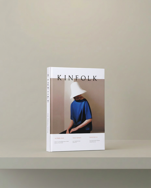 Kinfolk Travel Book, front view on neutral background