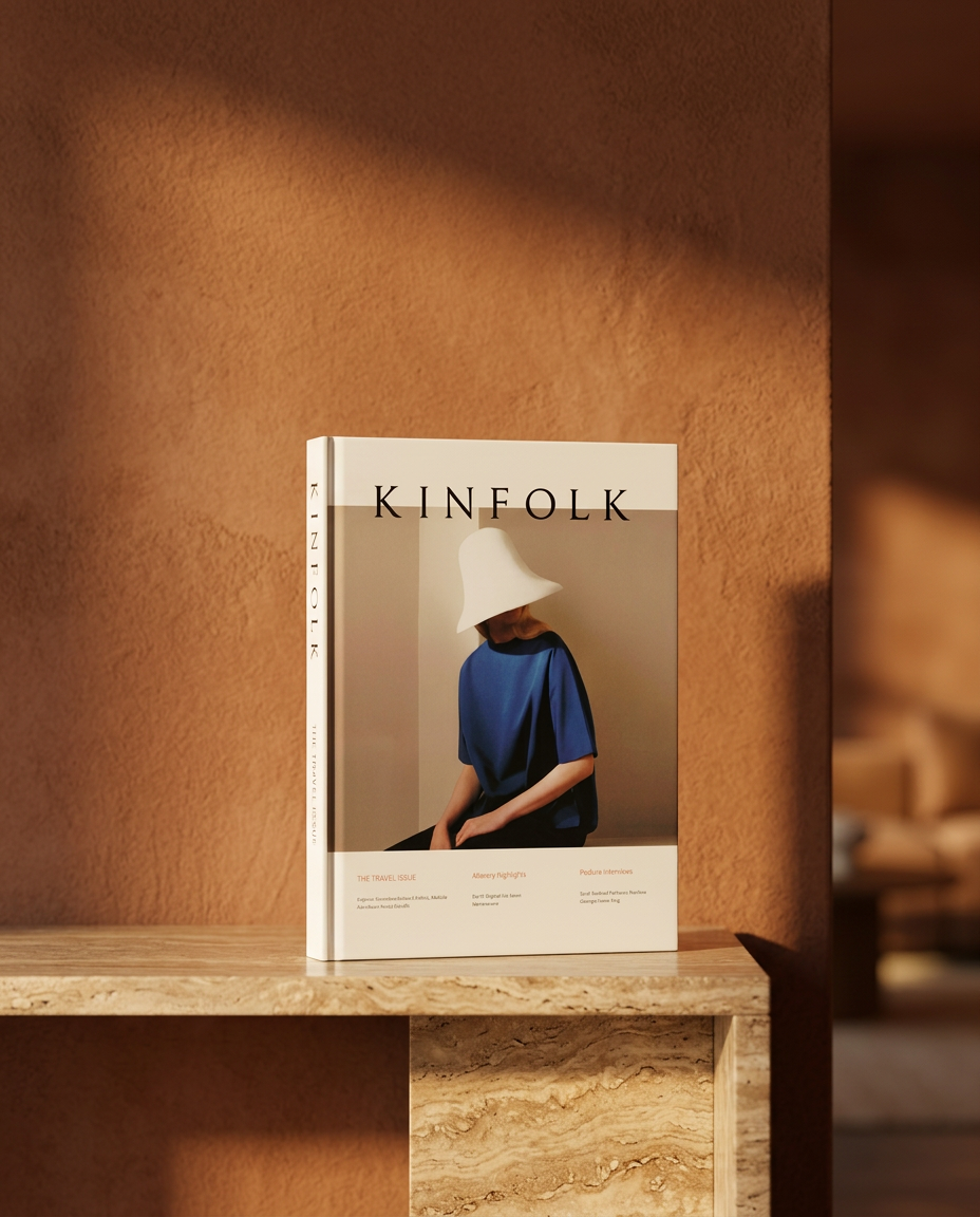 Kinfolk Travel Book, styled in a real interior setting