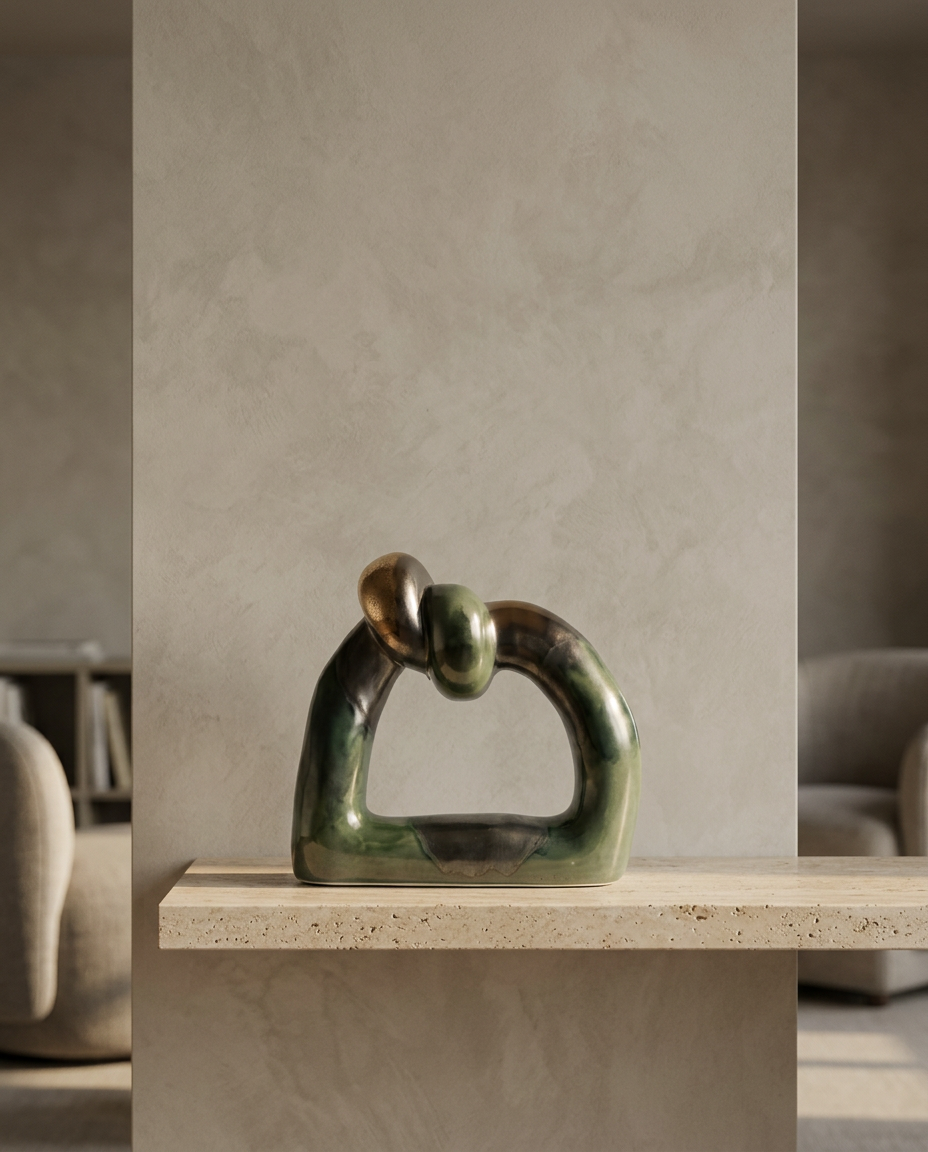 Knotted Arch Sculpture, styled in a real interior setting