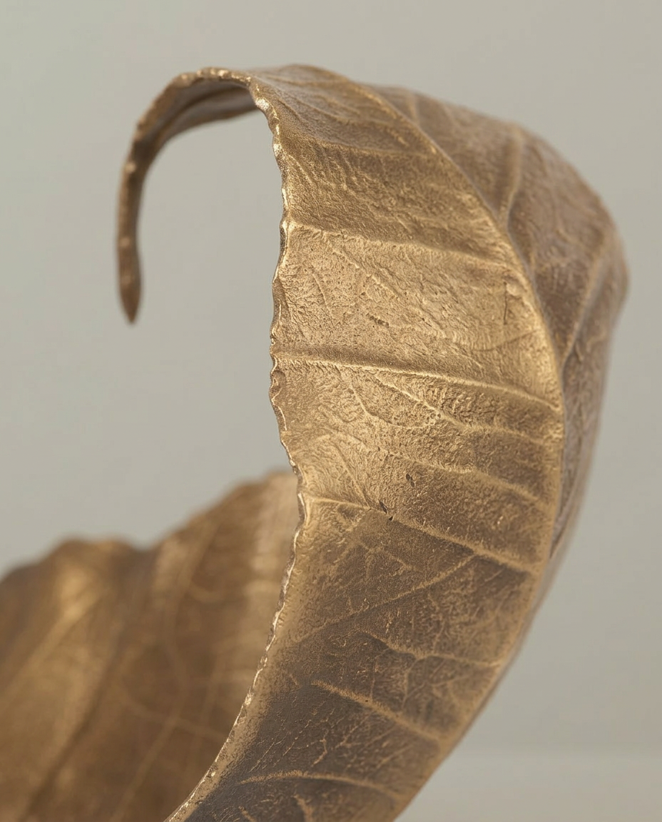 Leaf Ornament, close-up detail showing texture and material