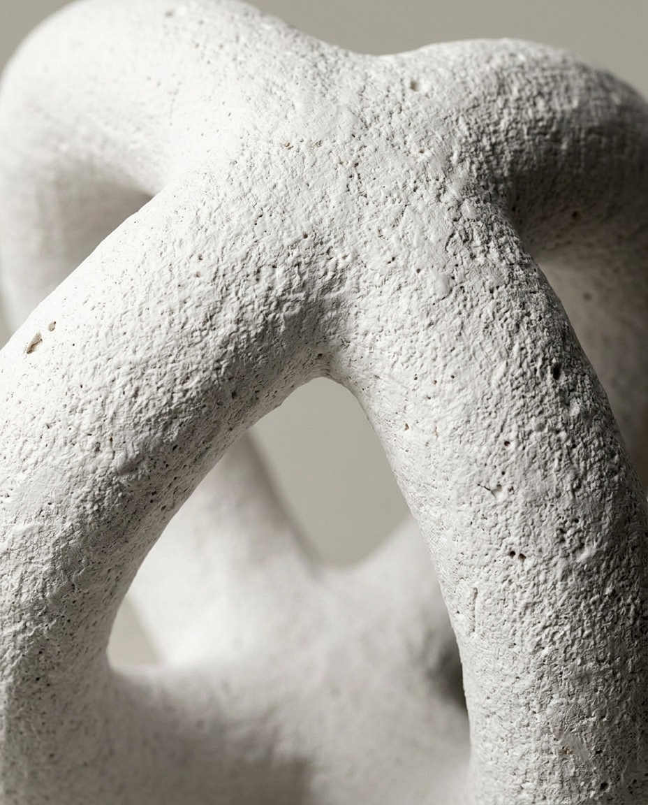 Looped Knot Sculpture, close-up detail showing texture and material