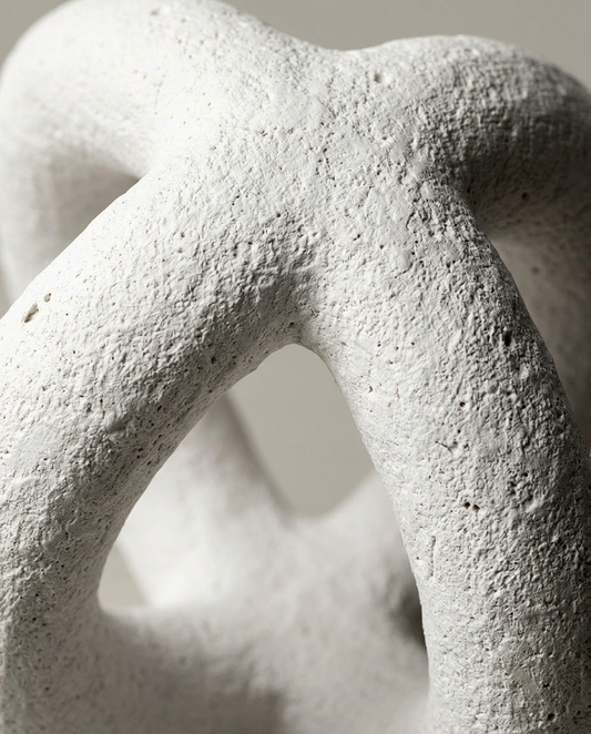 Looped Knot Sculpture, close-up detail showing texture and material