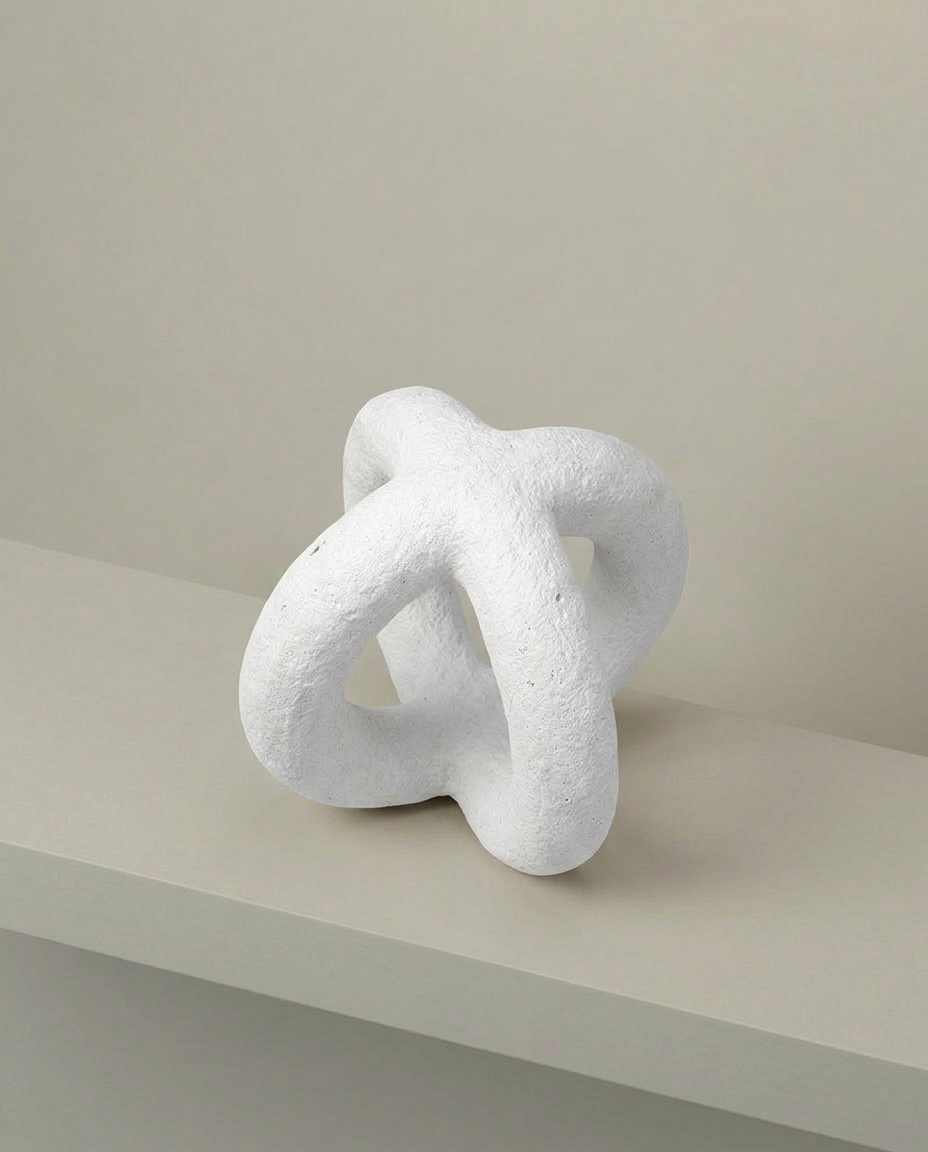 Looped Knot Sculpture, elevated angle view