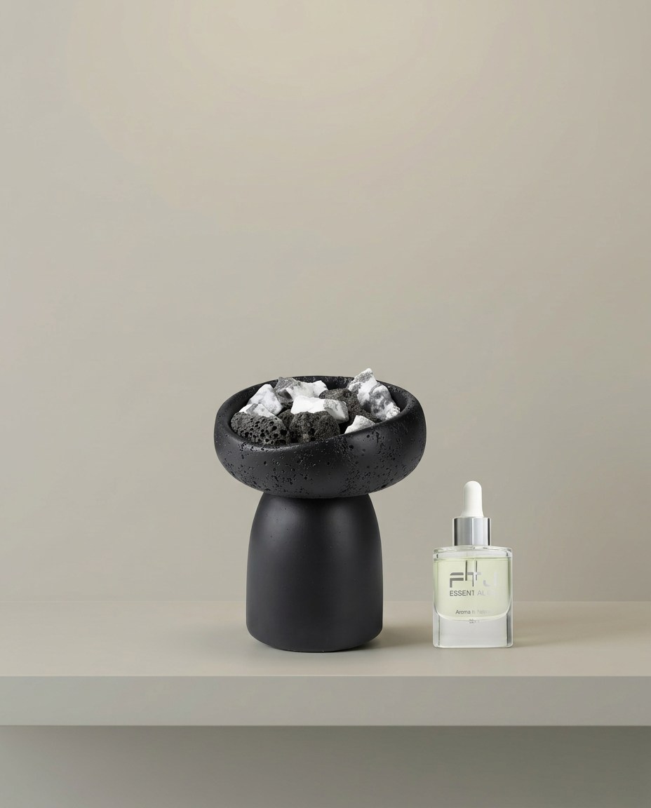 Mushroom Bowl, front view on neutral background