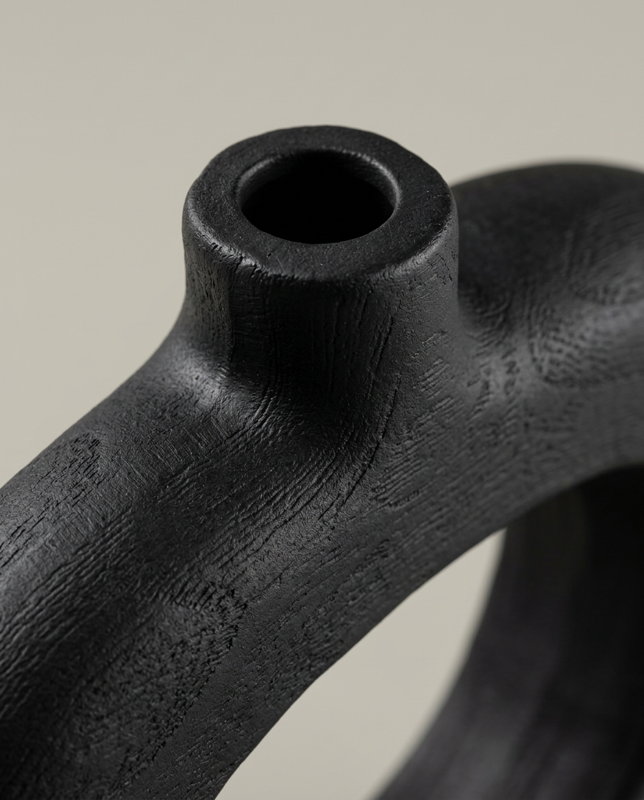 Open Loop Vase, close-up detail showing texture and material
