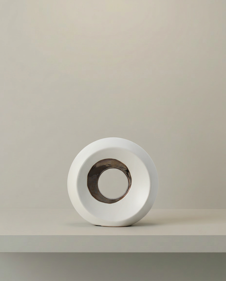 Ring Vessel, front view on neutral background