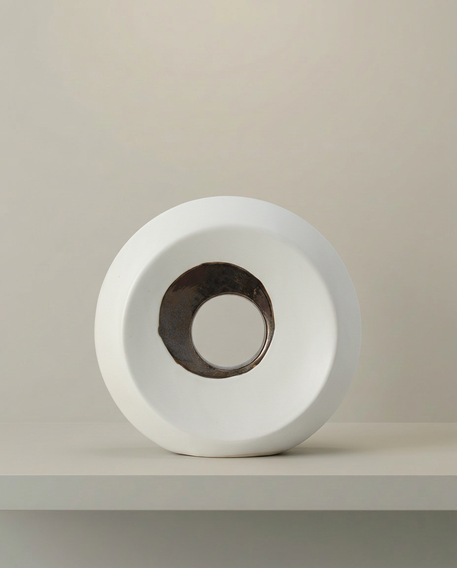 Ring Vessel, Large, front view on neutral background