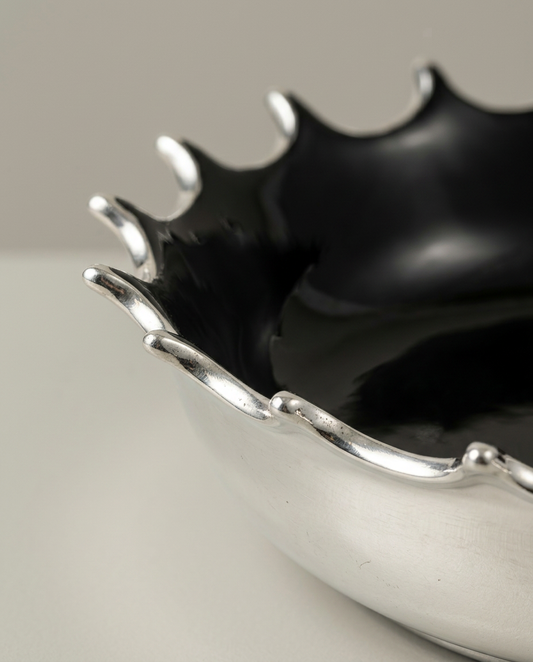 Scalloped Crown Bowl, close-up detail showing texture and material