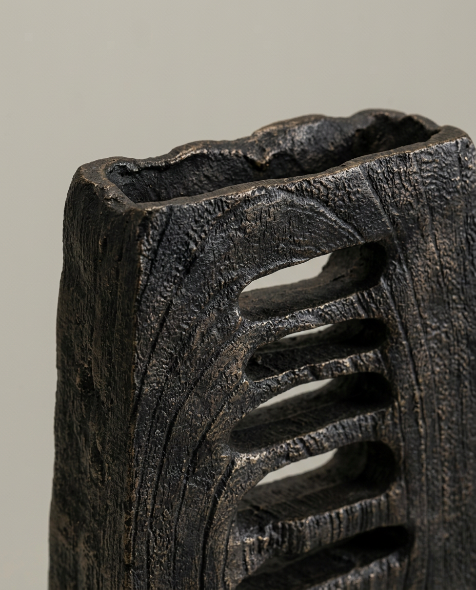 Slatted Arch Sculpture, close-up detail showing texture and material