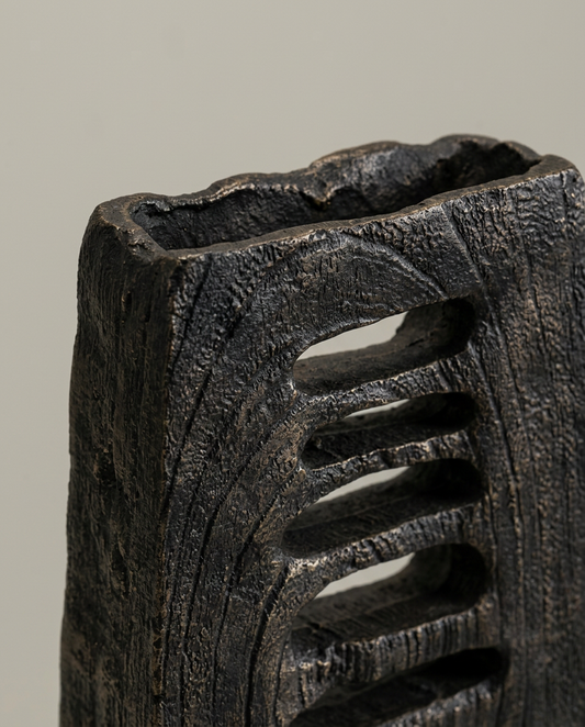 Slatted Arch Sculpture, close-up detail showing texture and material