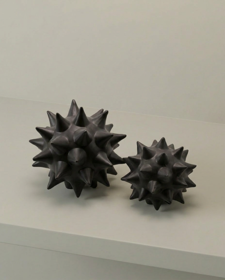 Spiked Urchin Sculpture, Large, elevated angle view