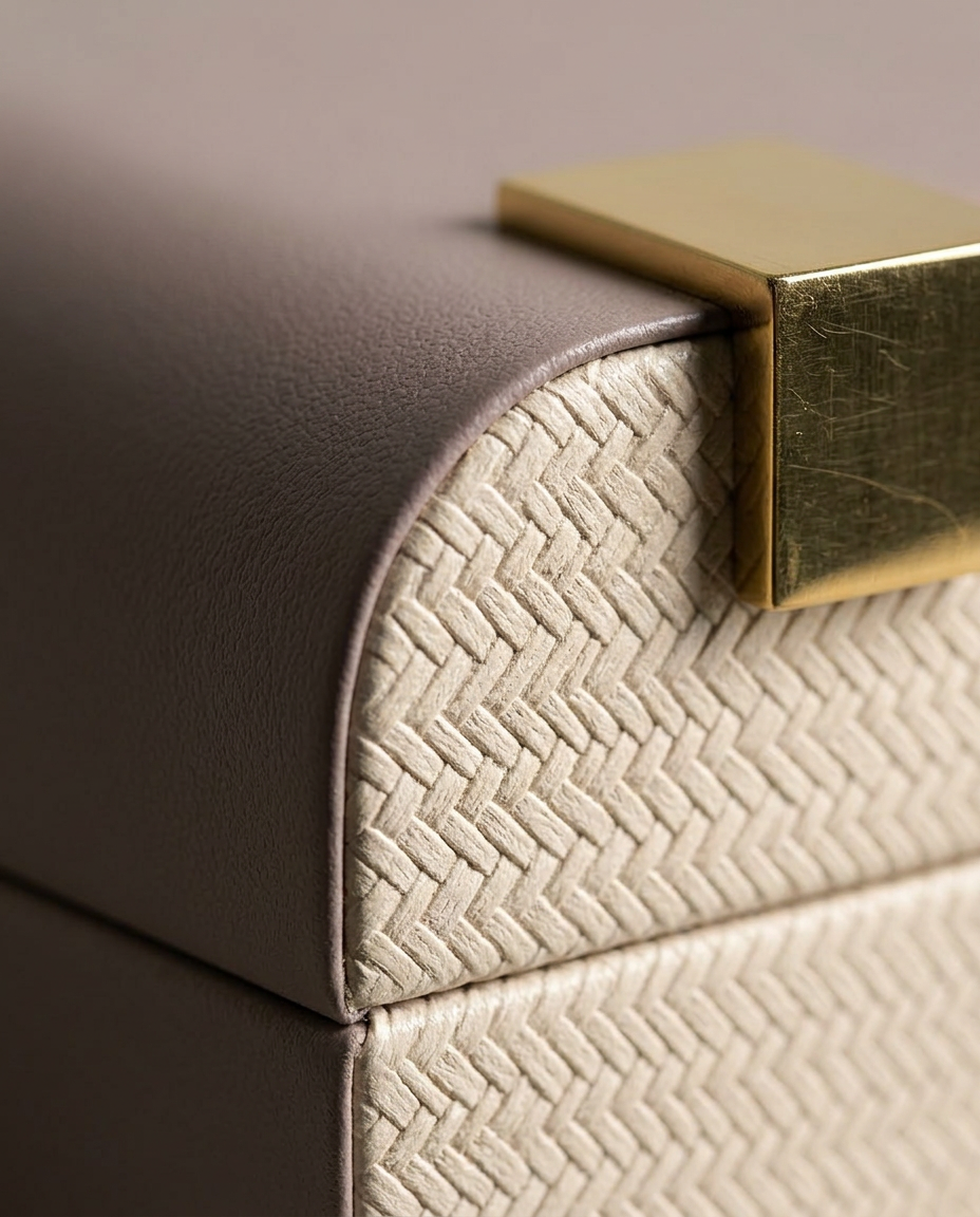 Stacked Box Set, close-up detail showing texture and material