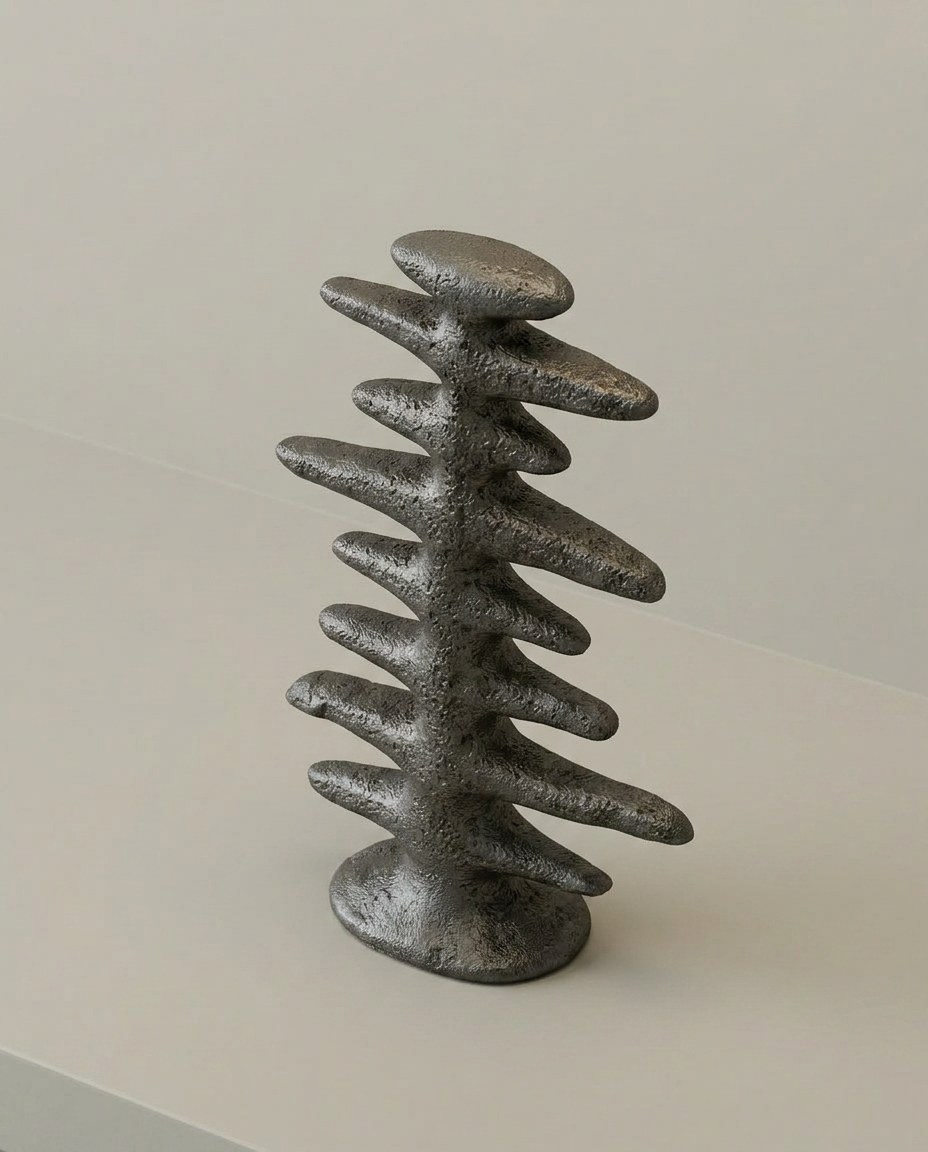 Stacked Disc Sculpture, elevated angle view