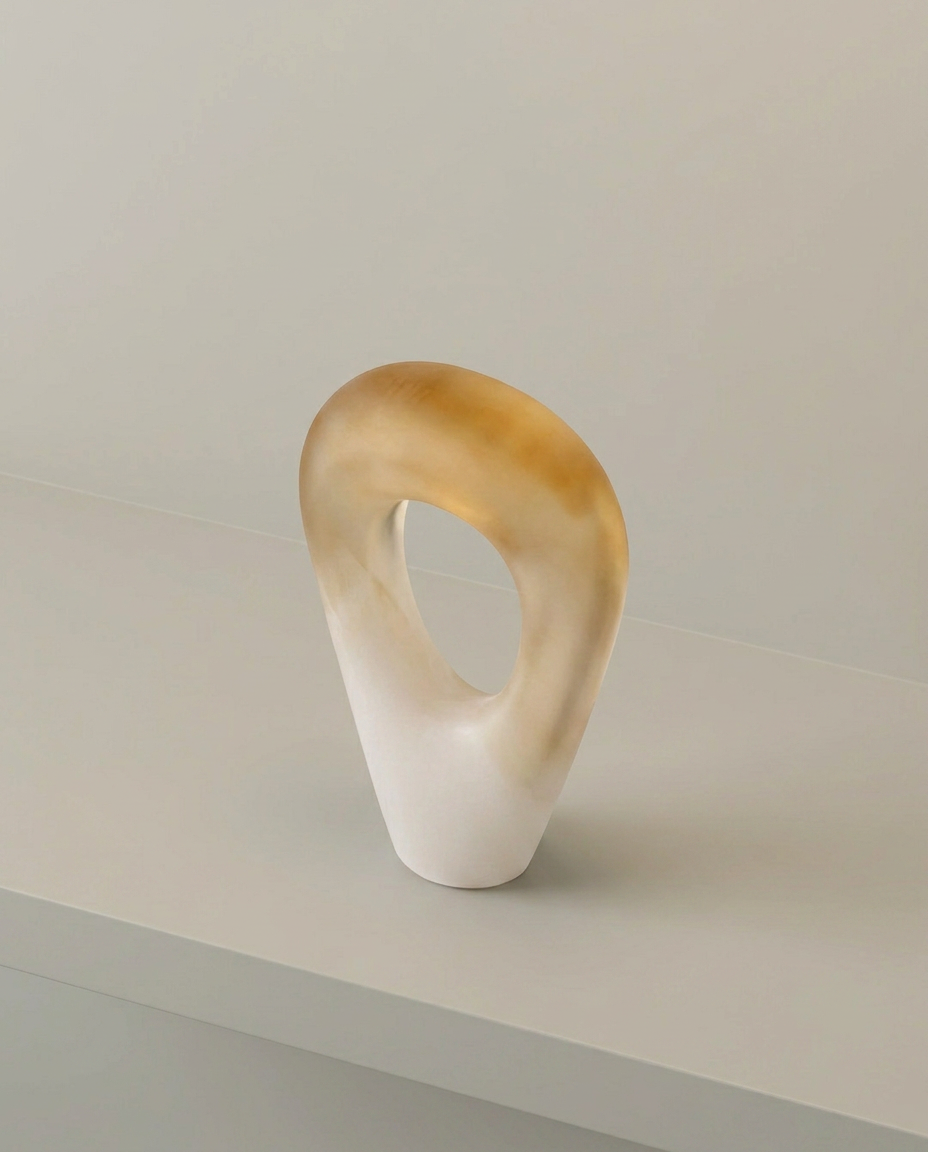 Sunrise Ring Vase, Tall, elevated angle view