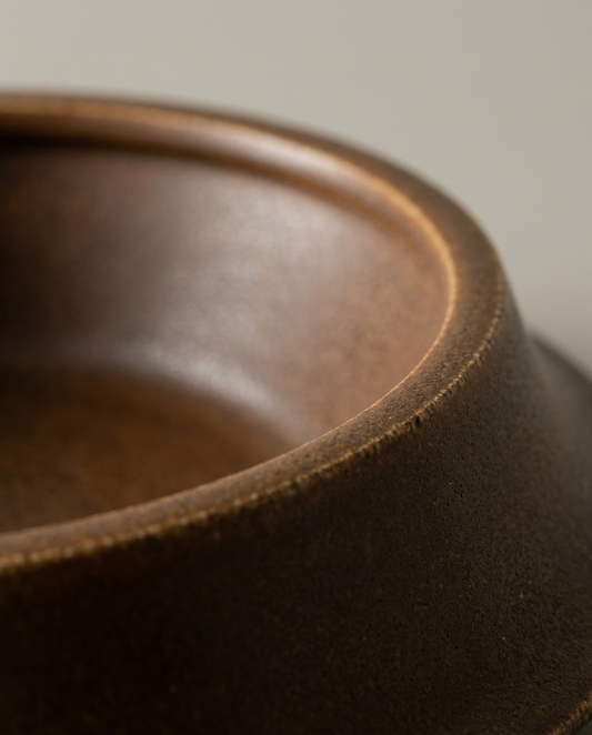 Terracotta Flared Bowl, close-up detail showing texture and material