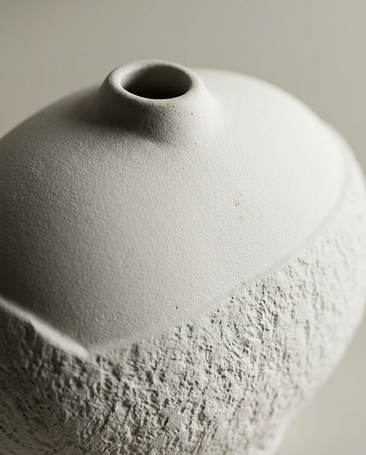 Textured Pebble Vase, close-up detail showing texture and material