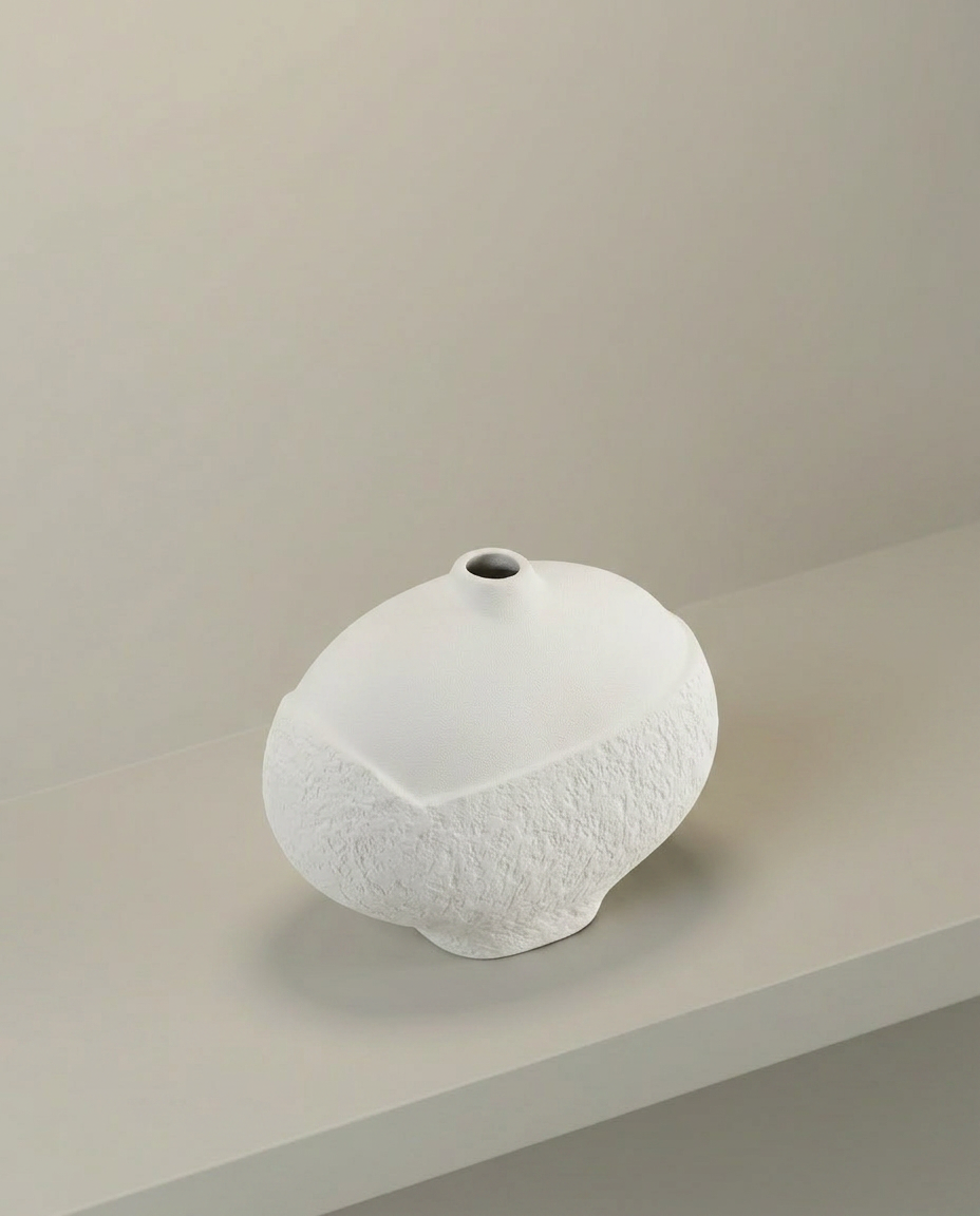 Textured Pebble Vase, elevated angle view