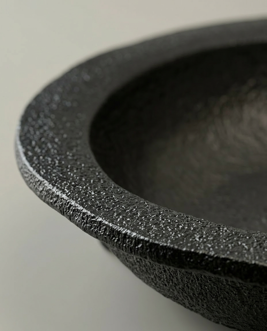 Textured Round Bowl, close-up detail showing texture and material