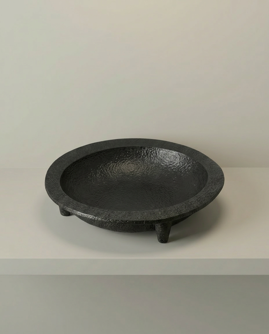 Textured Round Bowl, elevated angle view