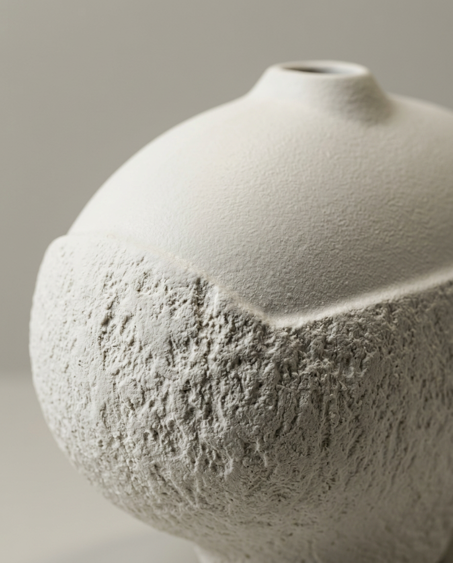 Textured Sphere Vase, close-up detail showing texture and material