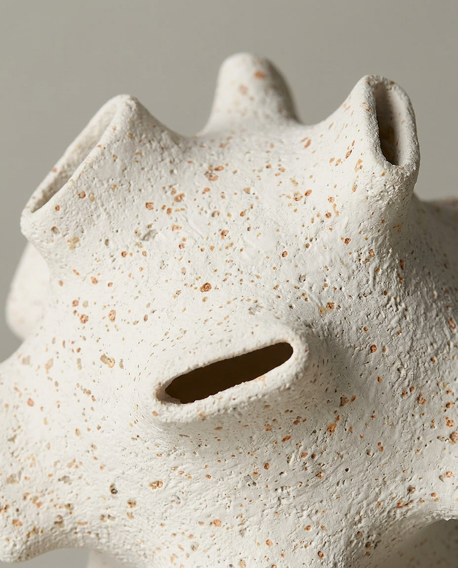 Textured Stone Sculpture, close-up detail showing texture and material