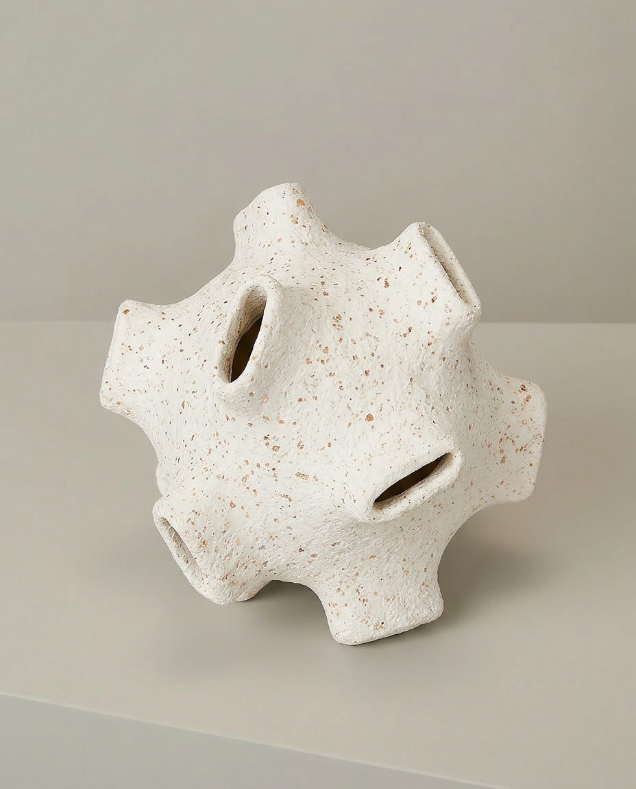 Textured Stone Sculpture, elevated angle view