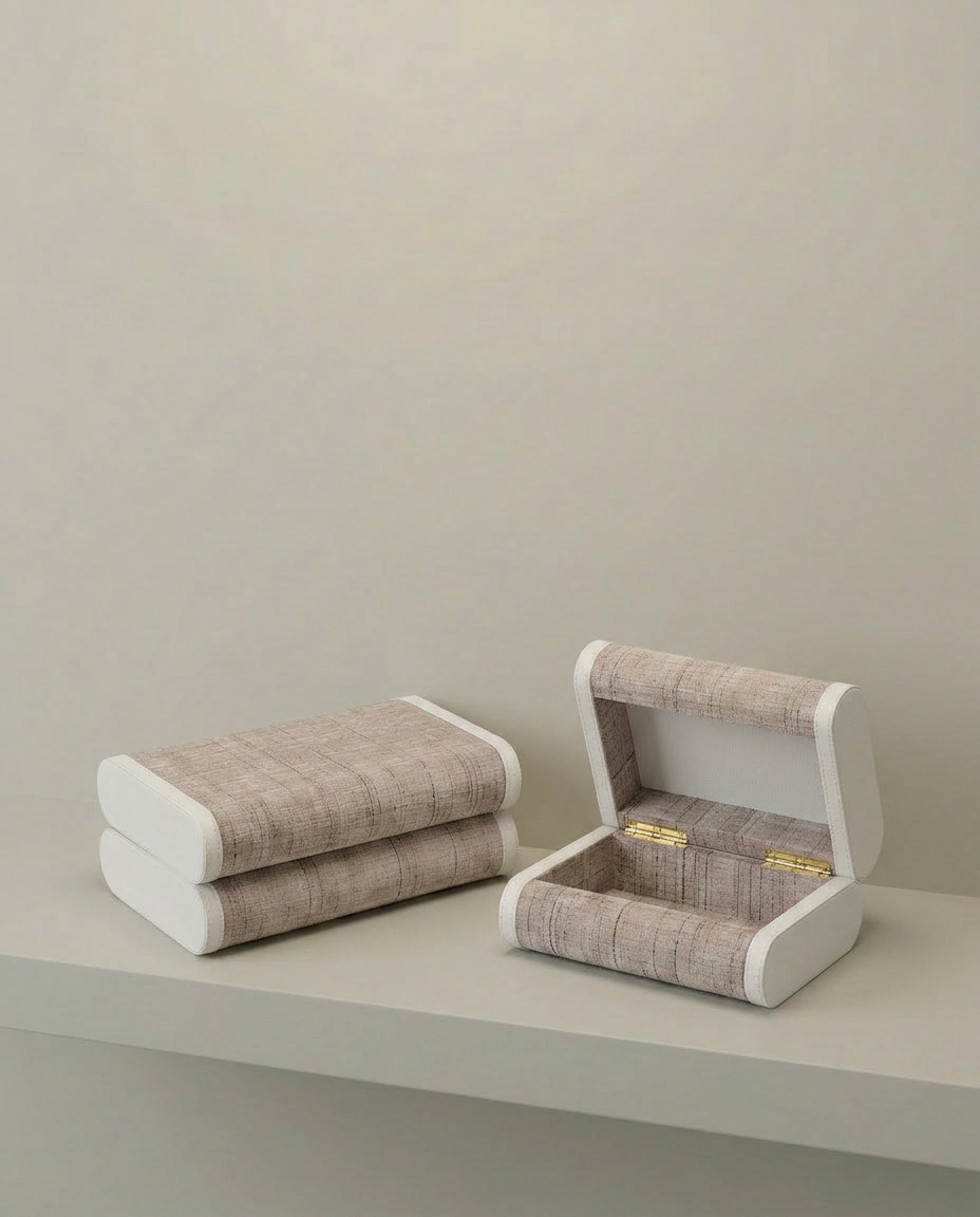 Textured Storage Boxes, elevated angle view